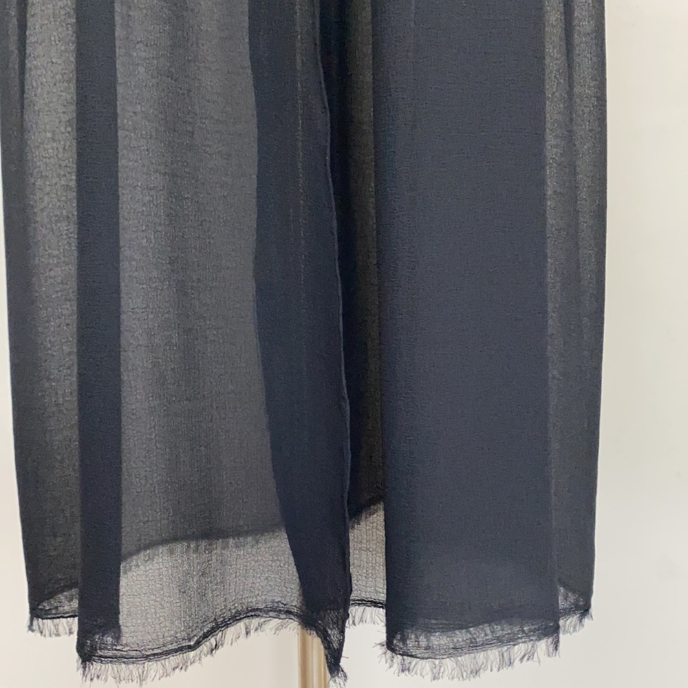 Custom upcycled chambray long “cardigan” Size M - Picture 3 of 5